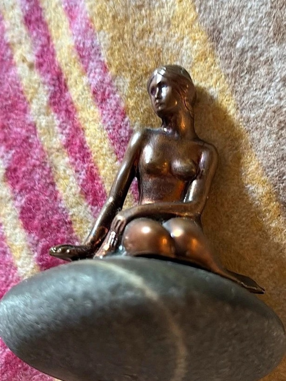 Copenhagen Bronze Mermaid On Rock